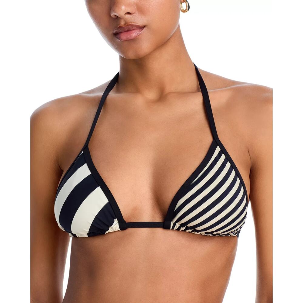 Solid & Striped the Iris Triangle Bikini Top Black/White Size XL 2344
